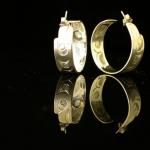 View the image: Eagle inside/out carved hoops stud