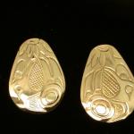 View the image: Humming bird tear drop stud 1"