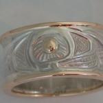 View the image: Whale yellow gold framed and eye