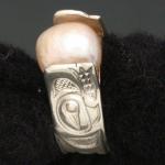 View the image: whales fresh water pearl size 8 S Silver