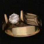 View the image: Gold Humming birds Zirc, size 6 1/4 $550.00